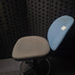 High Ergonomic Operators Drafting Chair without Arms in Grey and Blue