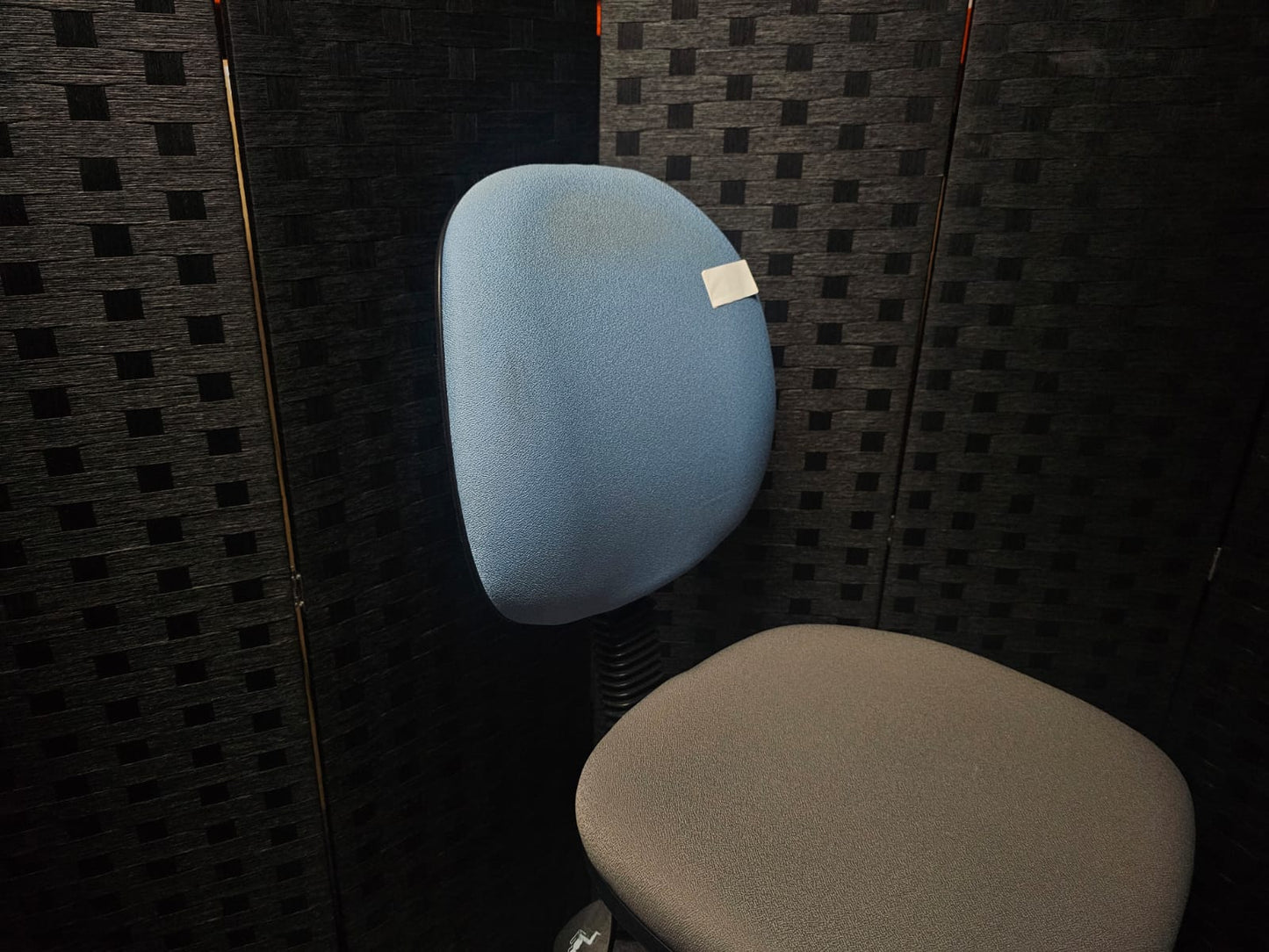 High Ergonomic Operators Drafting Chair without Arms in Grey and Blue