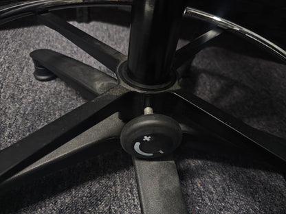 High Ergonomic Operators Drafting Chair without Arms in Grey and Blue