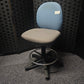 High Ergonomic Operators Drafting Chair without Arms in Grey and Blue