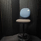 High Ergonomic Operators Drafting Chair without Arms in Grey and Blue