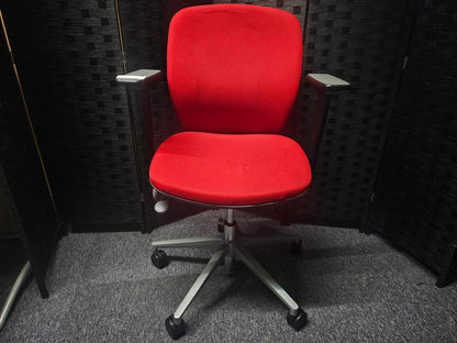 Orangebox Ergonomic Chair in Red for Office Desk Use
