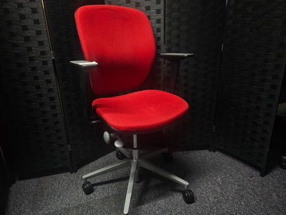 Orangebox Ergonomic Chair in Red for Office Desk Use