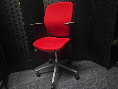 Orangebox Ergonomic Chair in Red for Office Desk Use