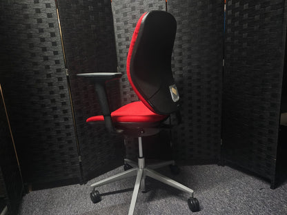 Orangebox Ergonomic Chair in Red for Office Desk Use