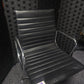 Black leatherette Swivel Meeting Chair- Ribbed Auto-Return Swivel Chair
