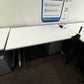 Used Desk white single freestanding office table 140cm w x 80cm d x 73cm h