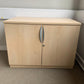 Maple Desk High Double door Cupboard 1 shelf 1000w x 600d x 730h