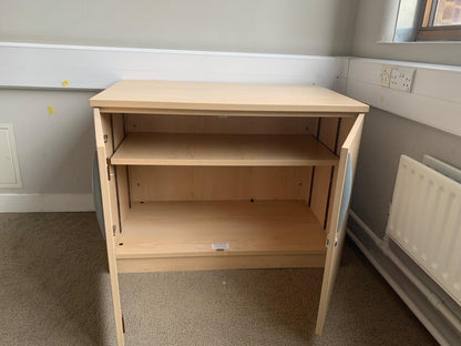 Maple Desk High Double door Cupboard 1 shelf 1000w x 600d x 730h