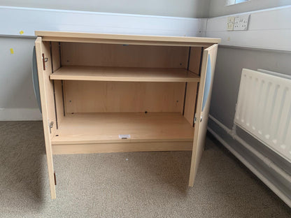 Maple Desk High Double door Cupboard 1 shelf 1000w x 600d x 730h