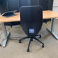Used electric height adjustable sit stand desk 160cm x 80cm Beech finish