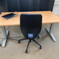Used electric height adjustable sit stand desk 160cm x 80cm Beech finish