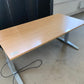 Used electric height adjustable sit stand desk 160cm x 80cm Beech finish