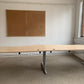 2 Seater Office Wave Desk Pod, Computer Workstation Desk 320cm x 100cm in Maple finish