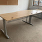 2 Seater Office Wave Desk Pod, Computer Workstation Desk 320cm x 100cm in Maple finish