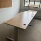 2 Seater Office Wave Desk Pod, Computer Workstation Desk 320cm x 100cm in Maple finish