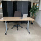 Beech Finish Folding Office Table - Computer Workstation Table, 150cm x 75cm