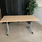 Beech Finish Folding Office Table - Computer Workstation Table, 150cm x 75cm