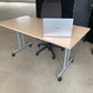 Beech Finish Folding Office Table - Computer Workstation Table, 150cm x 75cm