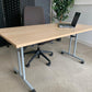Beech Finish Folding Office Table - Computer Workstation Table, 150cm x 75cm