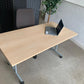 Beech Finish Folding Office Table - Computer Workstation Table, 150cm x 75cm
