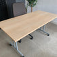 Beech Finish Folding Office Table - Computer Workstation Table, 150cm x 75cm