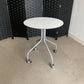 White Mobile Office Breakout Round Table, 60cm Table on castors