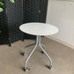 White Mobile Office Breakout Round Table, 60cm Table on castors