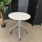 White Mobile Office Breakout Round Table, 60cm Table on castors