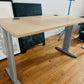 Brown Small Office Desk, Small Computer Workstation 1200mm table with cable ports