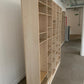 Used Pigeon hole storage unit wooden h 190cm x w 186cm x d 27cm