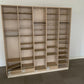 Used Pigeon hole storage unit wooden h 190cm x w 186cm x d 27cm