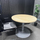 Used Round Office Meeting Table in Beech  - 1000mm Diameter