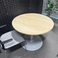 Used Round Office Meeting Table in Beech  - 1000mm Diameter
