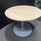 Used Round Office Meeting Table in Beech  - 1000mm Diameter