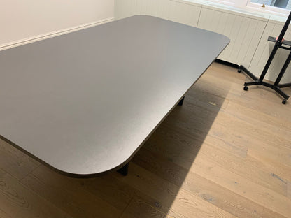 Used Boardroom Office Table Grey 240cm w x 120cm d x 73cm
