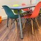 Used  Eiffel Chairs Orange Yellow Turquoise