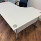 Used L shape Corner White Desk Left Return  180cm x 120cm