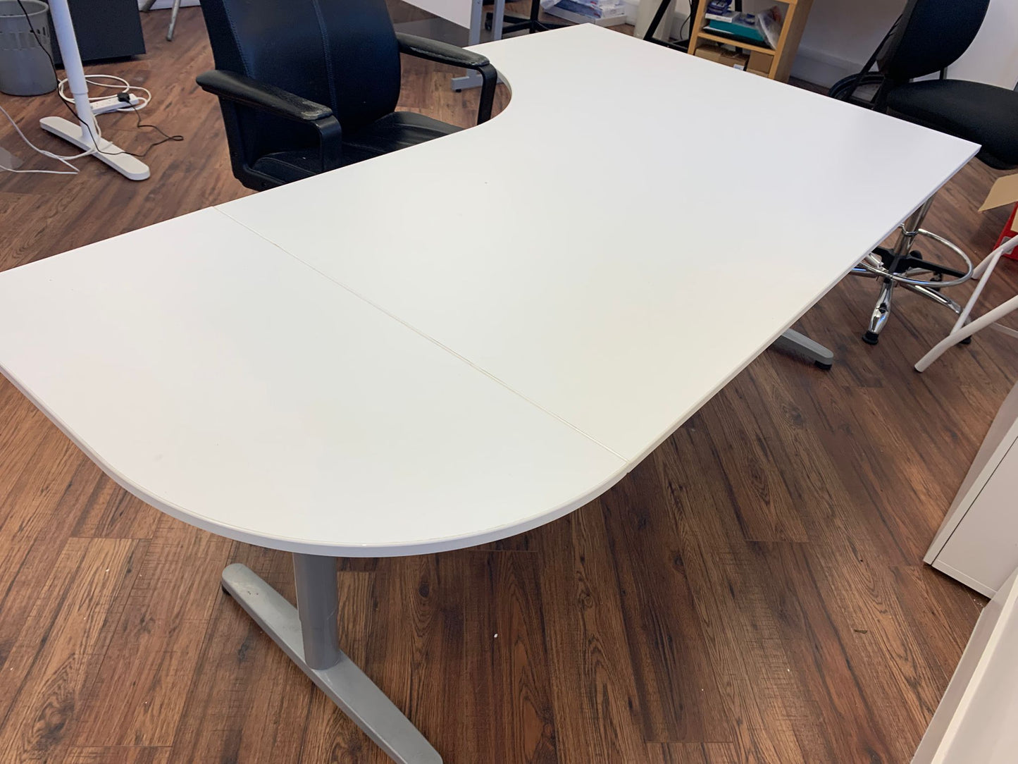 Used Ikea Galant White Desk 200cm x 120cm x 73cm