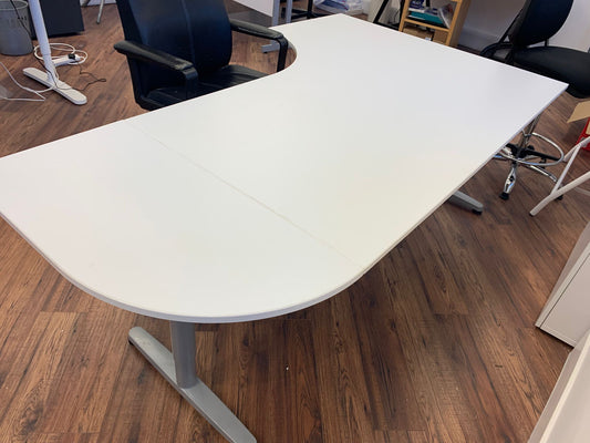 Used Ikea Galant White Desk 200cm x 120cm x 73cm