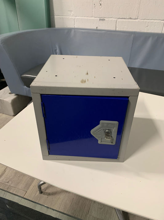 Used locker Blue Single one compartment cube mini 30.5cm x 30.5cm x 30.5cm