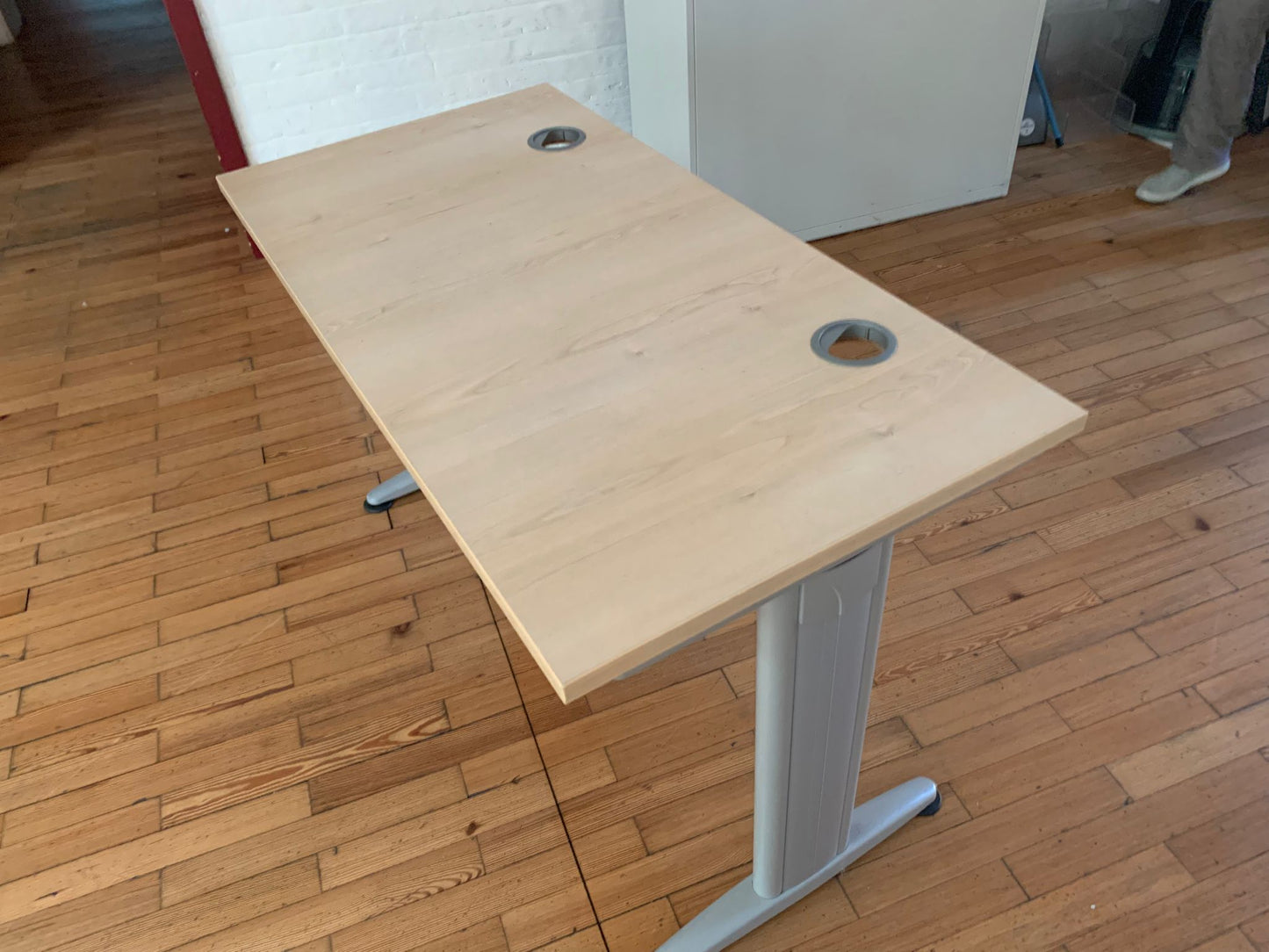 Used Beech Straight Single Desk 120cm x 60cm