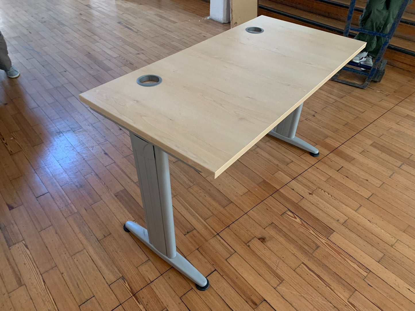 Used Beech Straight Single Desk 120cm x 60cm