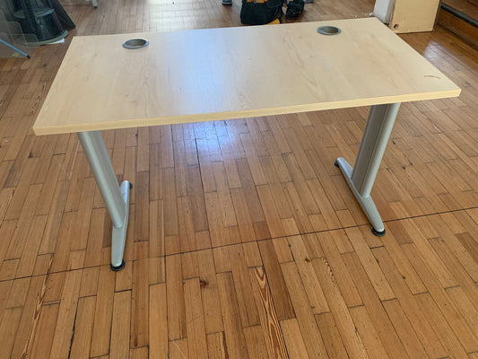 Used Beech Straight Single Desk 120cm x 60cm