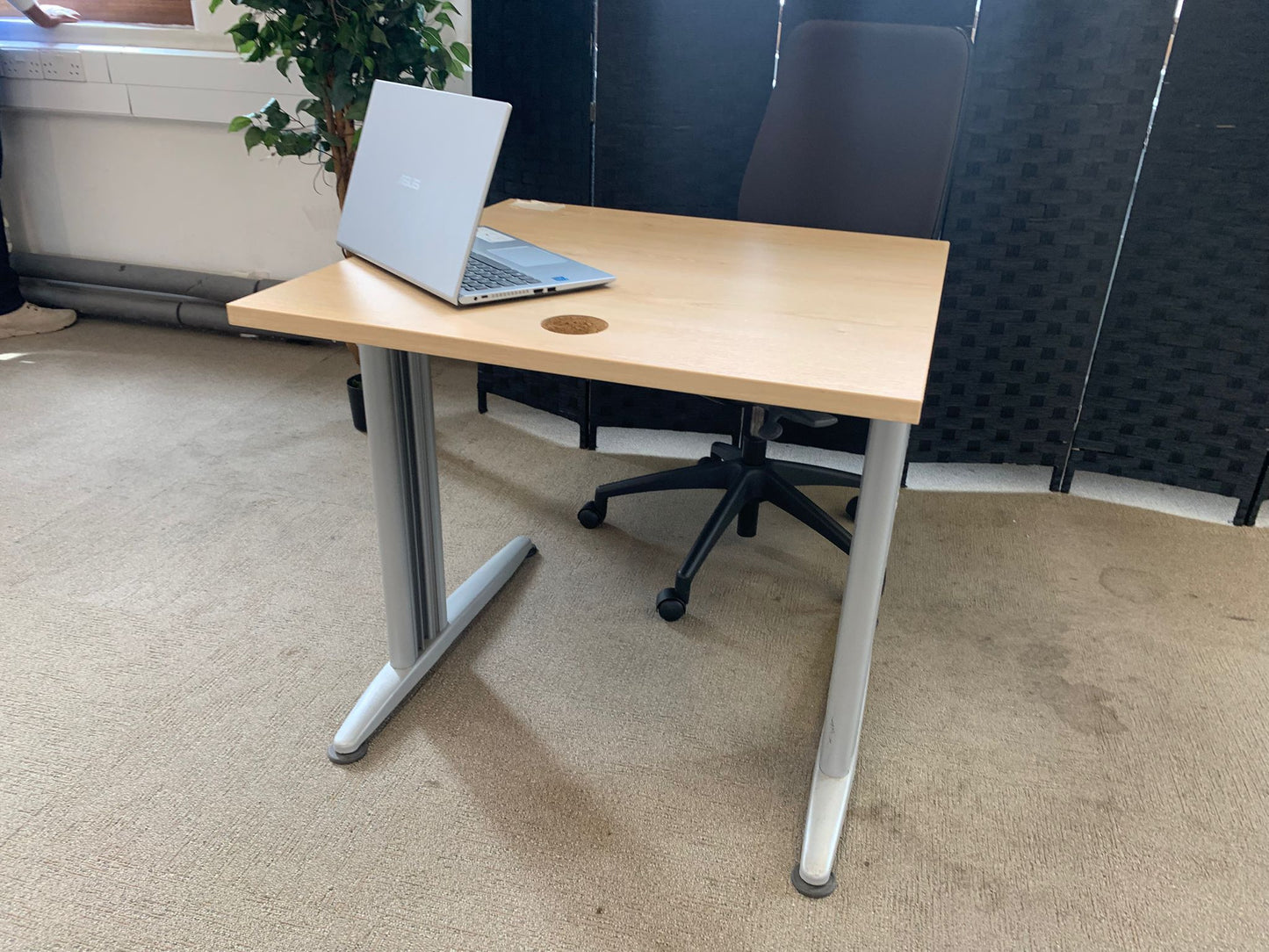 Second hand Beech Single Desk 80cm x 80cm