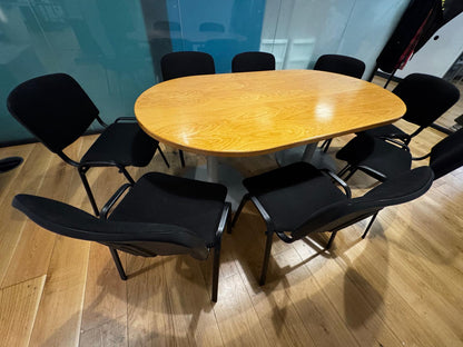 Pre-Owned Meeting Office Table Dark Wood finish 160cm w