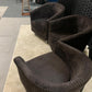 Used Dark Brown Corduroy tub chairs