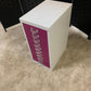 Used Multi- Drawer Filing Cabinet pink/white  H 60cm x W 28cm x D 42.5cm