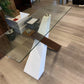 Used Console Table  Cross- legged Glass Slimline H 76cm x W 120cm x D 46cm