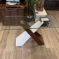 Used Console Table  Cross- legged Glass Slimline H 76cm x W 120cm x D 46cm